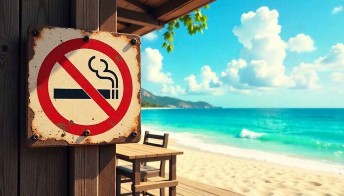 Zabranjeno pušenje na plaži bar terasa restoran Zabranjeno pušenje na plaži bar terasa restoran