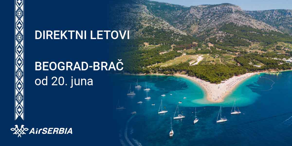 Er Srbija širi mrežu na Jadranu Direktni letovi do ostrva Brač