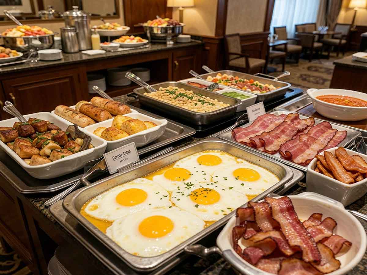 Topli švedski sto hotel doručak buffet