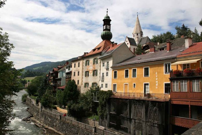 Murau austrija selo ruralni alpi Murau austrija selo ruralni alpi